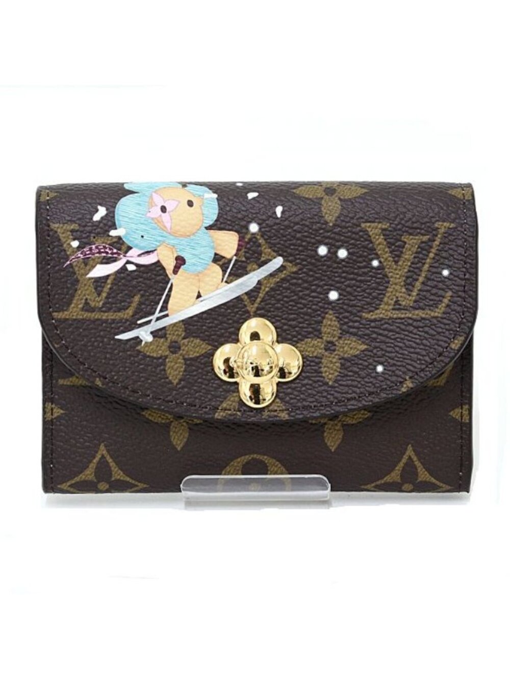 Louis Vuitton Porte Monnaie Rosalie Coin Purse Mini Wallet Vivienne Azur Frost